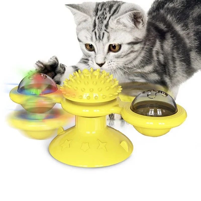 yellow windmill cat toy - Cute Cats Store