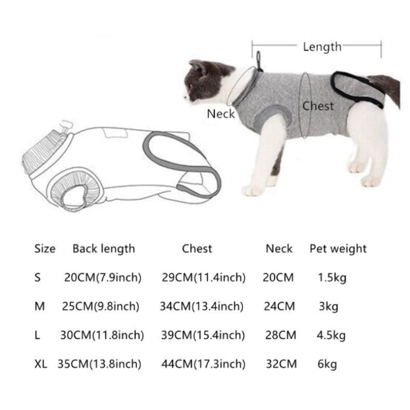 cat recovery clothing - Cute Cats Store