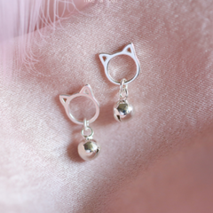 long drop cat earrings - Cute Cats Store