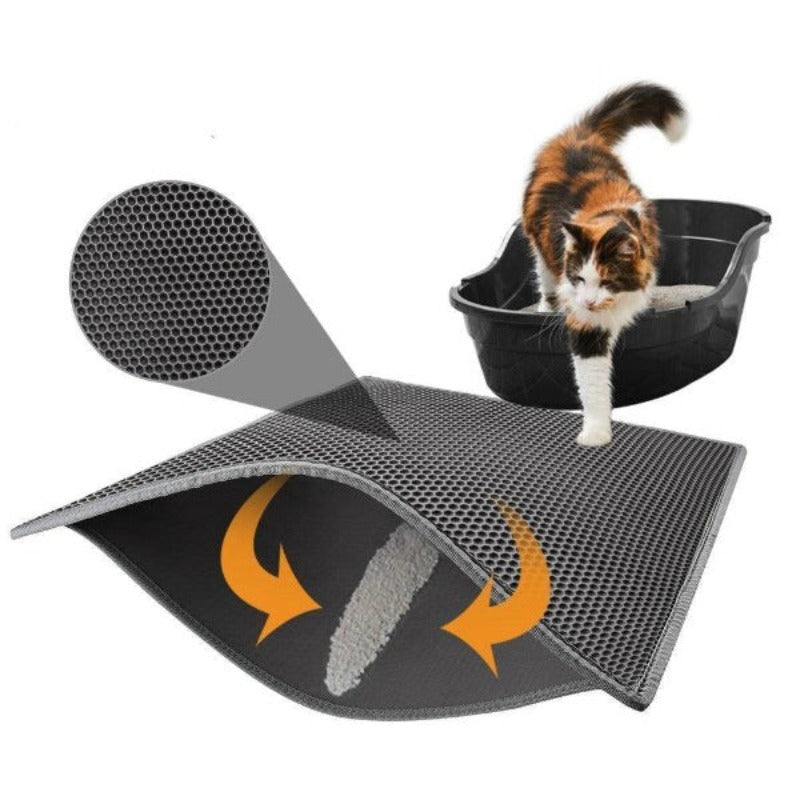 Large Cat Litter Trapper Double Layer Mat Waterproof Floor