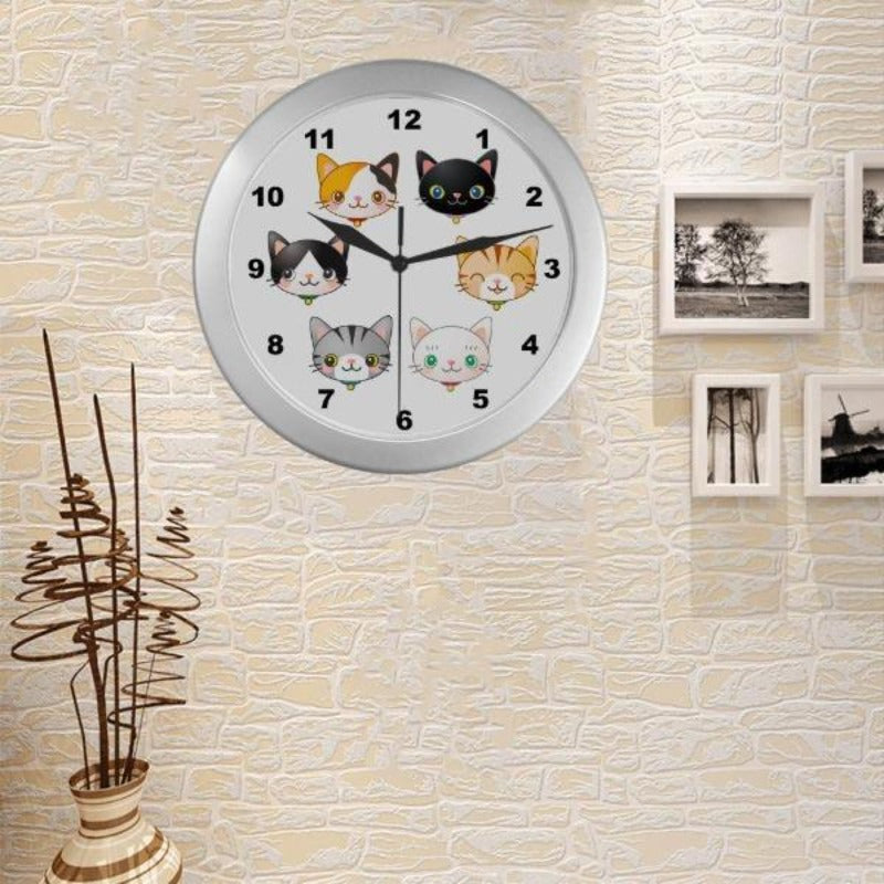 cute cat wall clock - Cute Cats Store