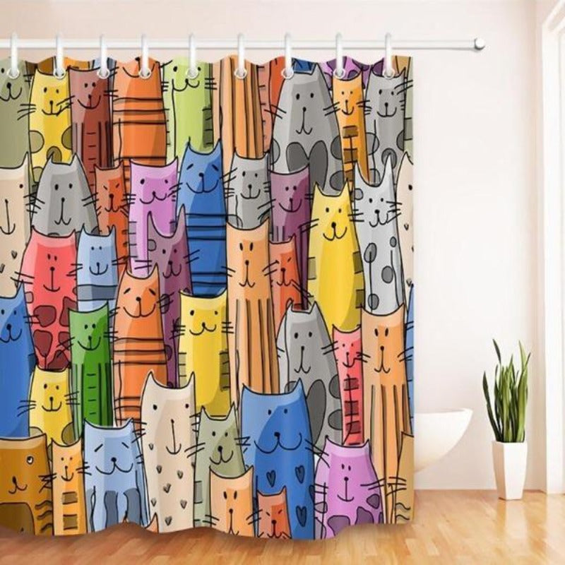 cat shower curtain hooks - Cute Cats Store