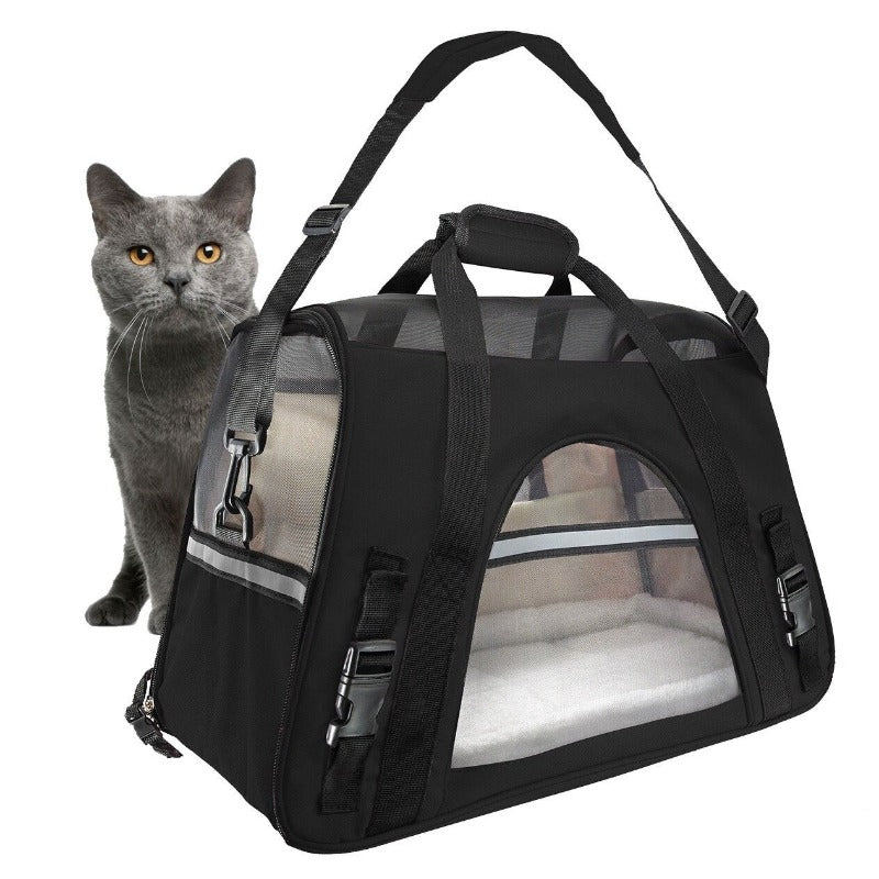 Portable Cat Carrier Travel Bag Airline Approved Pet Messenger