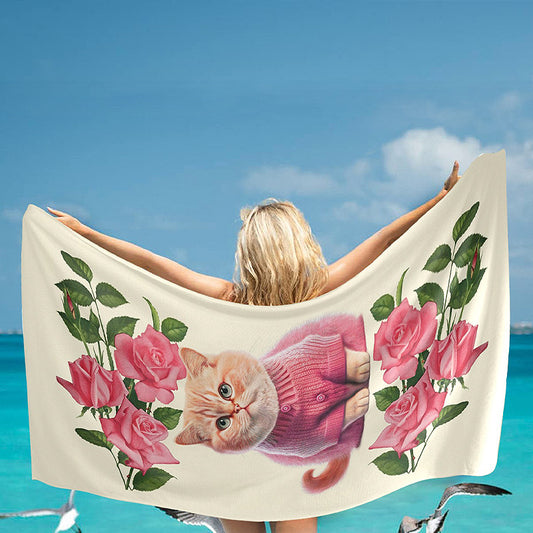 cat bath towels - Cute Cats Store