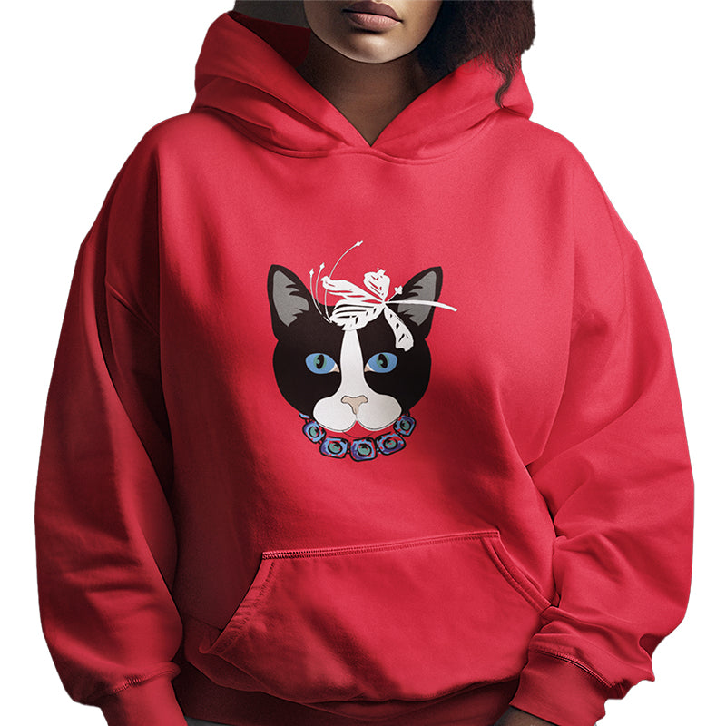 cat printed hoodie - Cute Cats Store
