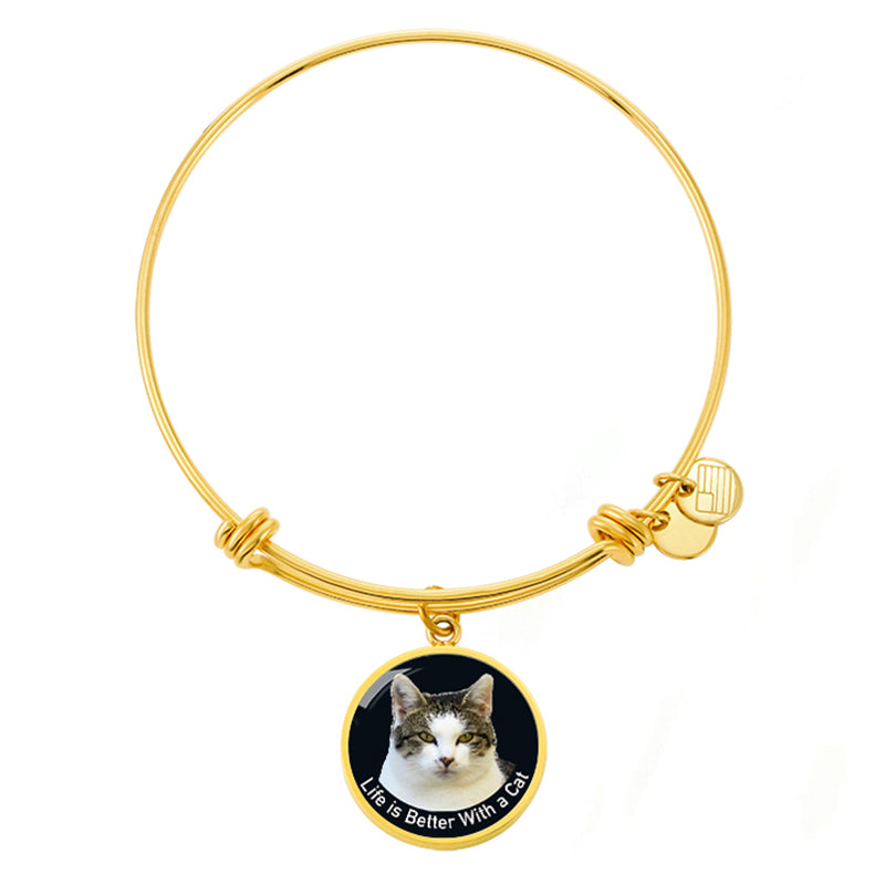 cat lovers charm bracelet - Gem