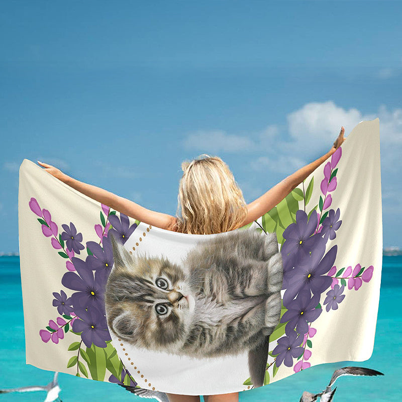 cat bath towels - Cute Cats Store