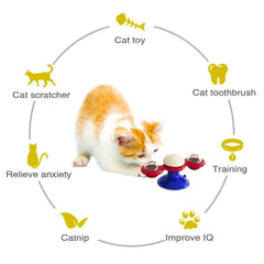 Windmill Cat Interactive Toy Rotating