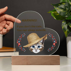 cat acrylic heart plaques - Cute Cats Store