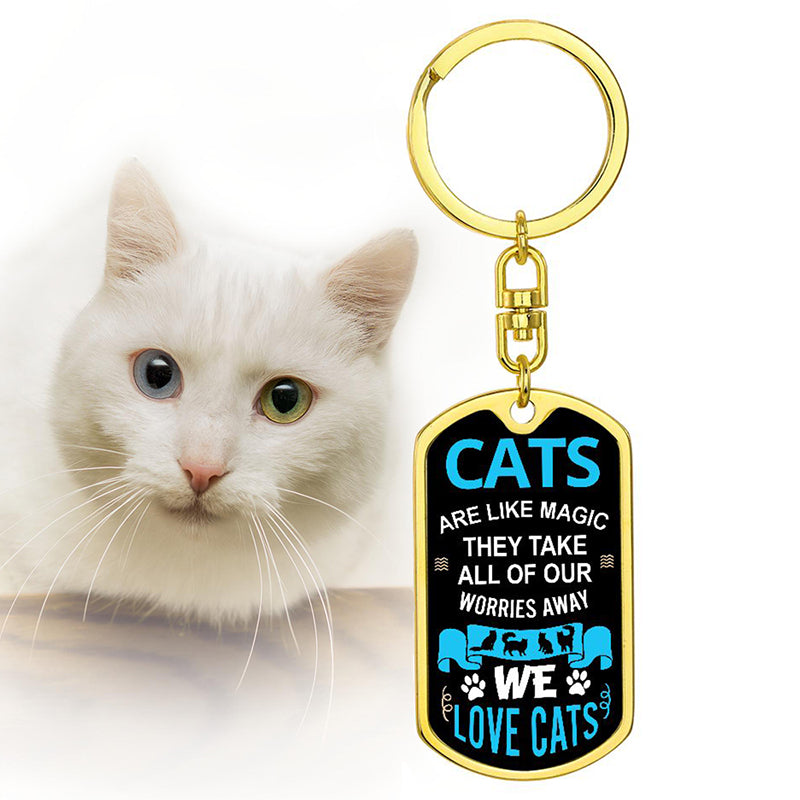 cat graphic keychain - Cute Cats Store