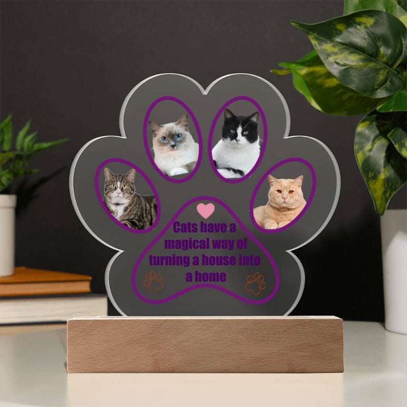 cat paw acrylic plaque - Cute Cats Store