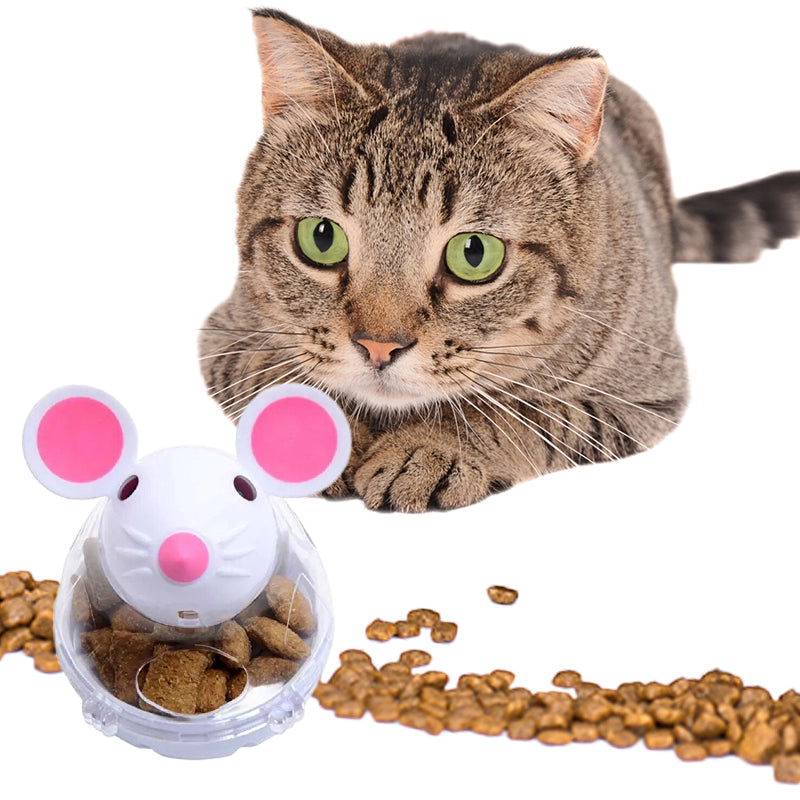 Interactive Cat Tumbler Toy Treat Food Dispenser Toys with Rolling