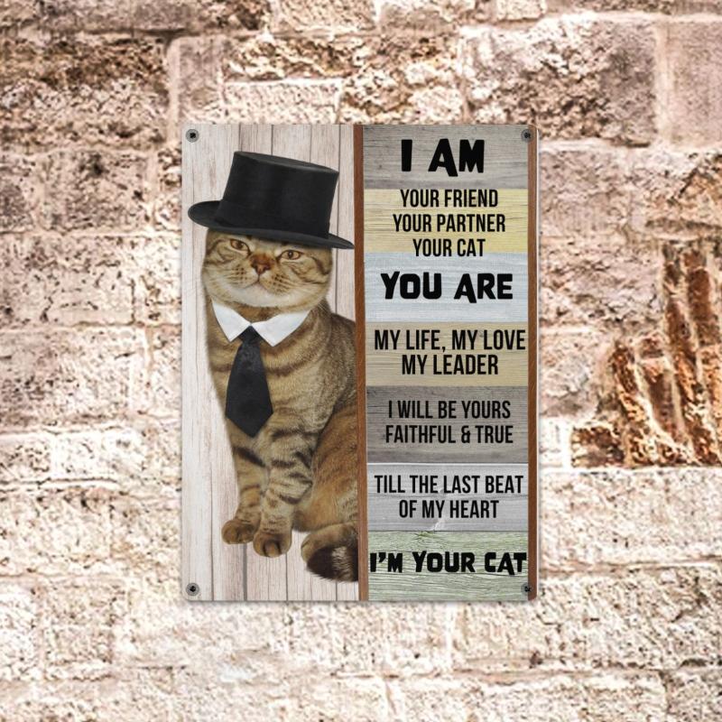 cat print metal wall art - Cute Cats Store