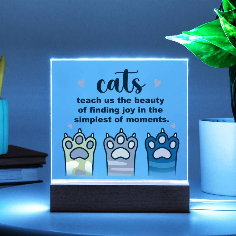 cat paw acrylic plaque - Cute Cats Store