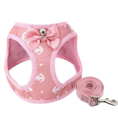 Cat Harness Vest With Bow And Leash