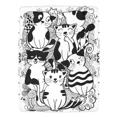 fleece blanket with cats - Cute Cats Store