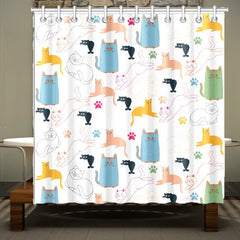 cat Shower Curtain - Cute Cats Store