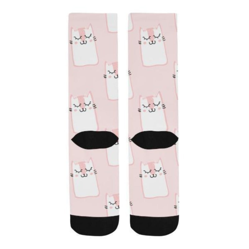 Pink Cat Socks - Cute Cats Store