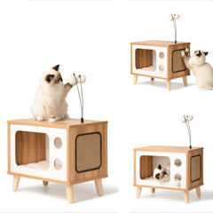 wooden cat house - Cute Cats Store