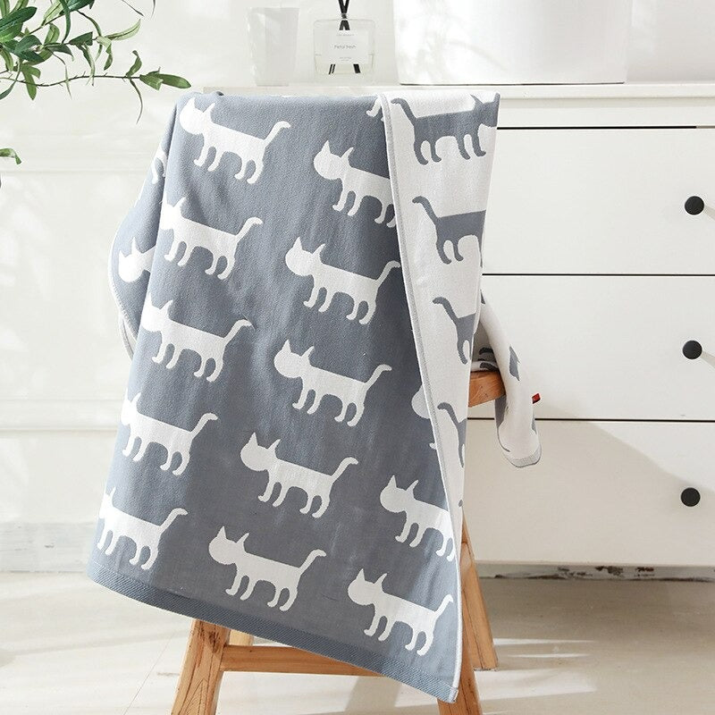 large cotton woven towels - Cute Cats Store