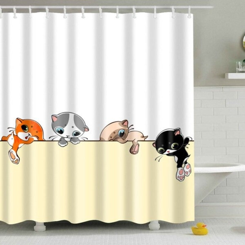 Cat Bathroom Curtain - Cute Cats Store