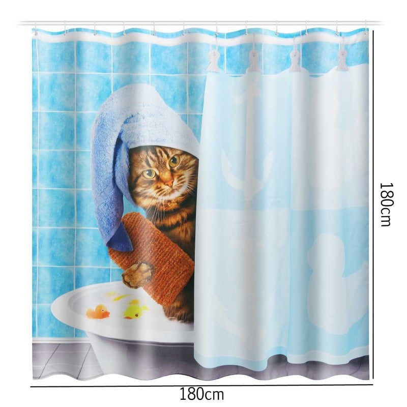 cat print shower curtains - Cute Cats Store