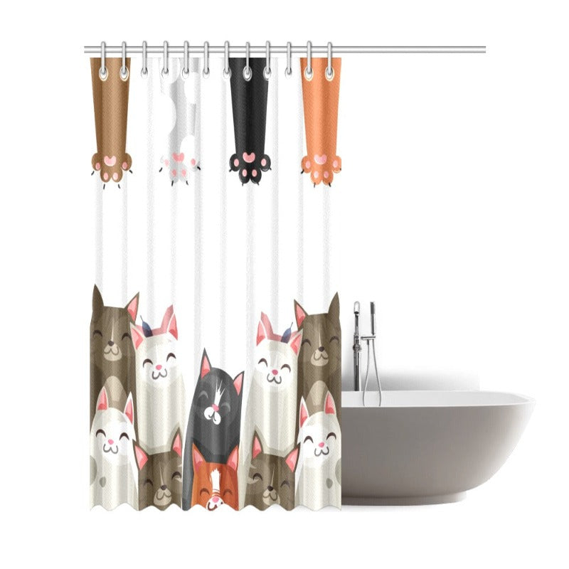 cat print shower curtains - Cute Cats Store