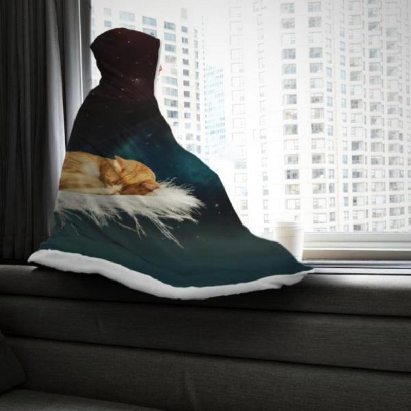 Cat design hooded blanket - Cute Cats Store