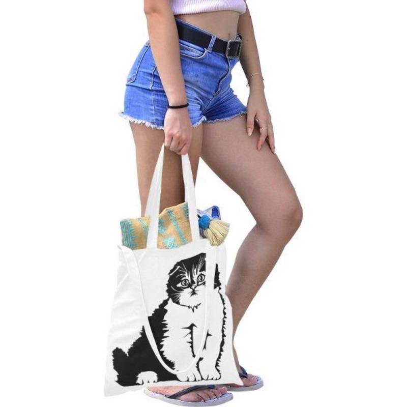 canvas tote bag - Cute Cats Store